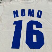 90s USA製 Dodgers ドジャース #16 NOMO 野茂英雄 MLB 1995 プリント ビンテージ 半袖Tシャツ SALEM SPORTSWEAR_画像5