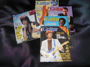 GUITAR PLAYER magazine 1985' Jul～Dec,５冊、本家ギタープレイヤー誌英文BASE LIBRARY放出本ラベル有中古長期保管品