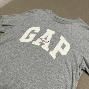 GAP グレー Tシャツ ビックロゴ アメカジ 夏服 夏シャツ シャツ チャコール ホワイト 白 夏旅 旅行 古着