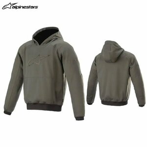 アルパインスターズ AGELESS HOODIE 6126 MILITARY GREEN MELANGE Mサイズ] ALP8059175367526