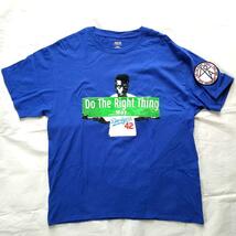 40 ACRES オフィシャル半袖Tシャツ L 青 ブルー DO THE RIGHT THING グロウアラウンド スパイク・リー ドゥ・ザ・ライト・シング 黒人 ピザ_画像2