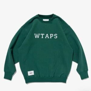 Sサイズ 24SS WTAPS ACADEMY SWEATER COTTON COLLEGE GREEN SMALL ダブルタップス アカデミー グリーン descendant neighbor tender sup 