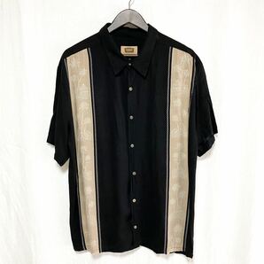 FOUNDRY アロハシャツ ハワイアンシャツ ブラックベース アメカジ 半袖シャツ / キューバシャツ L