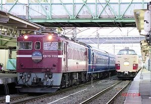 [ railroad photograph ]ED75 759+24 series [ akebono ] [9001356]