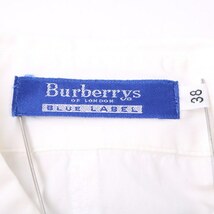 バーバリーブルーレーベル 長袖シャツ トップス カットソー レディース 38サイズ ホワイト BURBERRY BLUE LABEL_画像3
