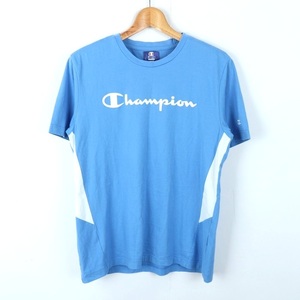 チャンピオン 半袖Ｔシャツ トップス ロゴT スポーツウエア メンズ Mサイズ 青×白 Champion