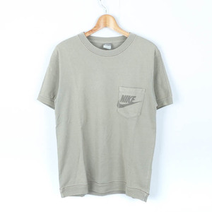 ナイキ 半袖Ｔシャツ トップス 胸ポケット ロゴT スポーツウエア メンズ Lサイズ カーキ NIKE