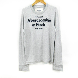アバクロンビー&フィッチ 長袖Ｔシャツ トップス カットソー メンズ Sサイズ グレー Abercrombie & Fitch