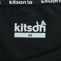 キットソン 半袖Ｔシャツ トップス ロゴT ストレッチ スポーツウエア レディース Mサイズ ブラック kitson_画像3
