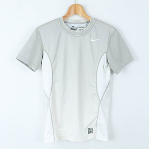 ナイキ 半袖Ｔシャツ トップス プロコンバット ドライフィット コンプレッションインナー メンズ Mサイズ ベージュ×グレー NIKE