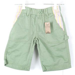  glow bar Work short pants bottoms shorts work pants unused goods Kids for boy M size green GLOBAL WORK