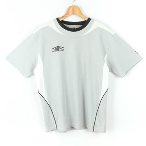 アンブロ 半袖Ｔシャツ トップス プラクティスシャツ サッカー 大きいサイズ メンズ Oサイズ グレー×白×黒 UMBRO