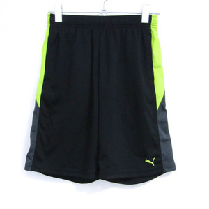  Puma short pants bottoms shorts jersey sportswear Kids for boy 160 size black × yellow PUMA