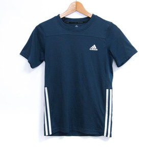 アディダス 半袖Ｔシャツ トップスサイドラインクライマライトスポーツウエア キッズ 男の子用 160サイズ ネイビー adidas