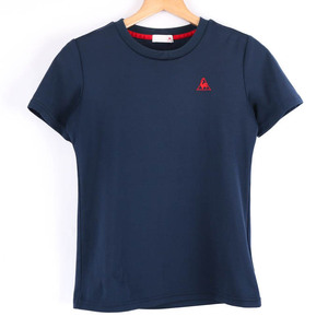 ルコックスポルティフ 半袖Ｔシャツ 無地 ワンポイントロゴ スポーツウエア レディース Mサイズ ネイビー le coq sportif