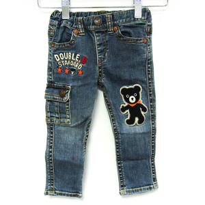  Miki House Denim pants bottoms stretch jeans Dub ruby baby for boy 90 size blue MIKIHOUSE