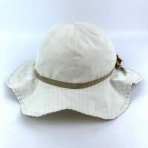 ファミリア ハット リボン ナイロン 日本製 帽子 ブランド キッズ 女の子用 49-51サイズ ホワイト Familiar