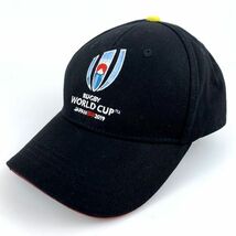 DHL キャップ ラグビー ワールドカップ 日本 2019 コットン100％ グッズ 帽子 メンズ ブラック ディーエチエル_画像1
