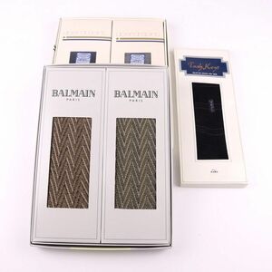 バルマン/イヴ・サンローラン他 靴下 3点セット 未使用 クルーソックス 25-26cm ブランド まとめて メンズ BALMAIN etc.