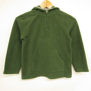  L e рубин n Parker tops флис футболка с длинным рукавом половина sip Kids для мальчика L6X-7 размер зеленый L.L.Bean