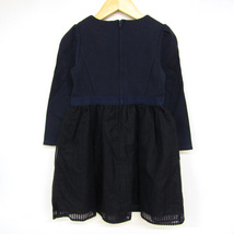 ユナイテッドアローズ ワンピース トップス 長袖 フォーマル キッズ 女の子用 115サイズ ネイビー UNITED ARROWS_画像2