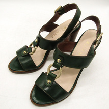 ダイアナ サンダル ハイヒール ブランド 靴 日本製 レディース 24.5サイズ グリーン DIANA_画像1