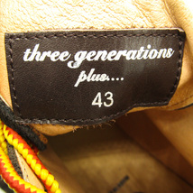 スリージェネレーションズ ブーツ ウイングチップ ブランド シューズ 靴 日本製 メンズ 43サイズ ブラウン three generations_画像4