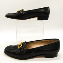 サルヴァトーレフェラガモ ローファー ブランド シューズ 靴 イタリア製 黒 レディース 6.5サイズ ブラック Salvatore Ferragamo_画像8