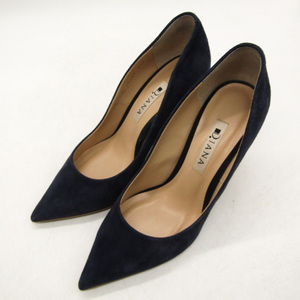 ダイアナ パンプス ポインテッドトゥ ハイヒール ブランド シューズ 靴 日本製 レディース 22.5サイズ ブルー DIANA