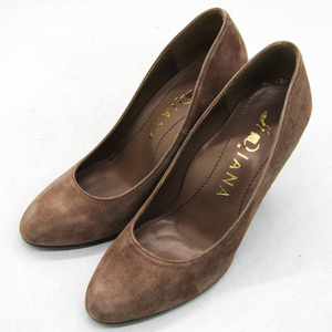 ダイアナ パンプス ハイヒール スウェード ブランド シューズ 靴 日本製 レディース 22.5サイズ ブラウン DIANA