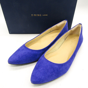 ビーミングbyビームス パンプス フラットシューズ 未使用 ブランド 靴 日本製 レディース 24.5サイズ ブルー B:MING by BEAMS