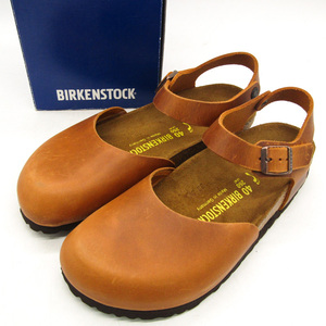 ビルケンシュトック サンダル ストラップ レザー ほぼ未使用 ドイツ製 靴 メンズ 26サイズ キャメル BIRKENSTOCK