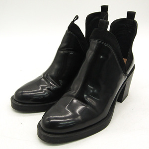 ザラ TRAFALUC ショートブーツ サイドオープン シューズ 靴 黒 レディース 35サイズ ブラック ZARA