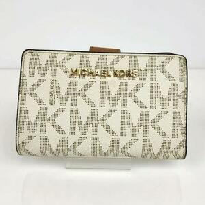 MICHAEL KORS 二つ折り財布　コンパクトウォレット　ホワイト　PVC