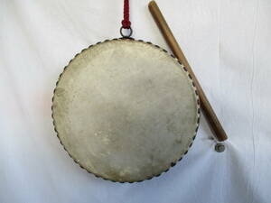  futoshi тамбурин без тарелочек flat futoshi тамбурин без тарелочек японский барабан традиционные японские музыкальные инструменты старый инструмент 