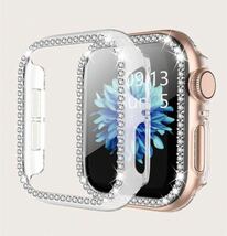 新品未使用◆アップルウォッチ カバー Apple watch series 4/5/6/SE 40mm ケース キラキラ ラインストーン 高級_画像1
