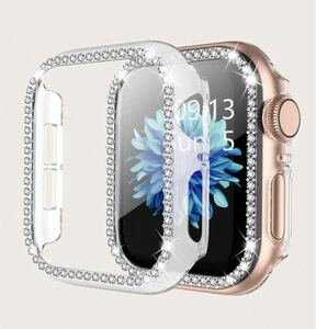 新品未使用◆アップルウォッチ カバー Apple watch series 4/5/6/SE 40mm ケース キラキラ ラインストーン 高級