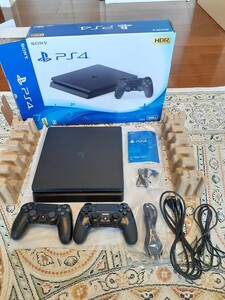 付属品完備　 PS4　CUH-2200A　本体一式　別売　コントローラー　おまけ付き　送料無料　 動作品 　ジェットブラック 　薄型最終タイプ