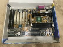 マザーボード SOYO SY-6BA+IV (INTEL 440BX SLOT1) DOSで確認済 ジャンクと扱い_画像1