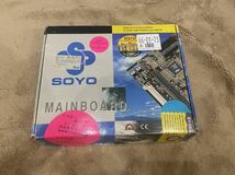 マザーボード SOYO SY-6BA+IV (INTEL 440BX SLOT1) DOSで確認済 ジャンクと扱い_画像2
