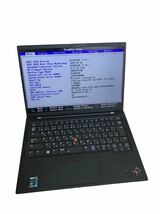 Lenovo / ThinkPad X1 Carbon / 20XXCTO1WW / Core i5-1135G7 / 16GBメモリ / SSD無 / 通電BIOS確認のみ、保証無し、ジャンク品　部品取り_画像1
