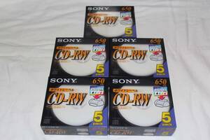 ★　SONY　ソニー　★　CD-RW　650MB　25枚　ホワイトレーベル　【 5CDRW650DPW 】