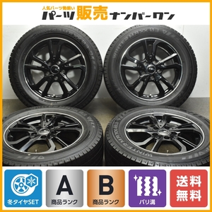 【バリ溝 美品】ブランドルライン 16in 6.5J +53 PCD114.3 ダンロップ ウィンターマックス WM03 215/60R16 オデッセイ ヴェゼル CX-3