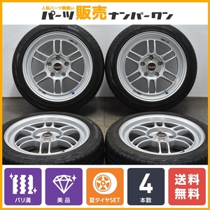 【バリ溝 美品】ENKEI RPF1 16in 7J +35 PCD114.3 ファルケン 205/45R16 コルト ラリーアート バージョンR EK9 シビック タイプR エンケイ