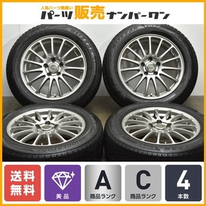 【美品】エコフォルム 17in 7J +38 PCD114.3 ブリヂストン ブリザック VRX2 215/60R17 レクサス UX アルファード ヴェルファイア