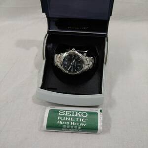 【 SEIKO】セイコー キネティック KINETIC AUTO RELAY 5J22-0A30 腕時計【ブランド 時計 国産 人気 黒文字盤 カッコいい メンズ アクセ】21