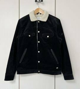 美品☆[CRIMIE] 定価37,400 CORDUROY BOBBY 2 JACKET レザー切替 コーデュロイ ボアランチジャケット M ブラック C1H5-JK26 クライミー