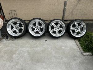 中古 レオンハルト ラーゼン LEON HARDIRITT RASEN ホイール 19×9J +9 19×10J +6 PCD 114.3 タイヤ 215/35ZR19 235/35R19