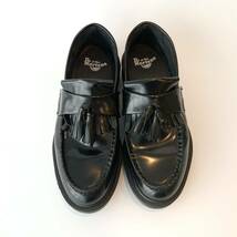 3830 ☆ 1円スタート ☆ Dr.Martens ドクターマーチン ADRIAN アドリアン フリンジ タッセル ローファー サイズ UK4 23.0cm ブラック 黒_画像2