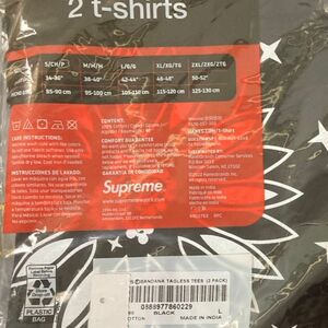 Supreme / Hanes Bandana Tagless Tees バンダナ　Tシャツ　L